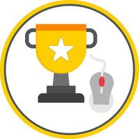 Trophy Flat Circle Icon vector