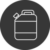 Jerry Can Line Inverted Icon Design vector