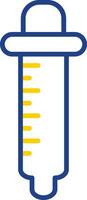 Pipette Line Two Colour Icon Design vector