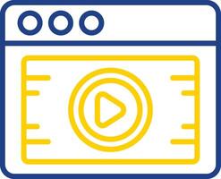 Video Line Two Colour Icon Design vector