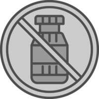 Prohibited Sign Line Filled Greyscale Icon Design vector