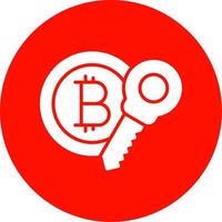 Bitcoin Multi Color Circle Icon vector