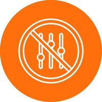 Mute Multi Color Circle Icon vector