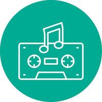 Cassette Multi Color Circle Icon vector