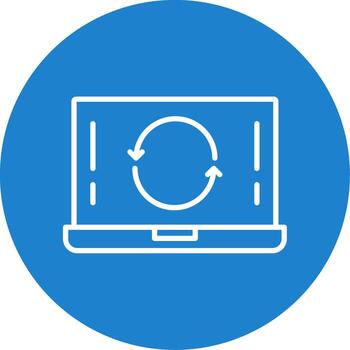 recargar multi color circulo icono vector