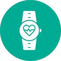 Heart Rate Monitor Multi Color Circle Icon vector