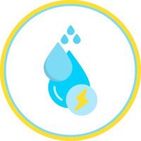 agua energía plano circulo icono vector