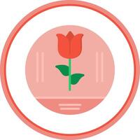 Tulip Flat Circle Icon vector