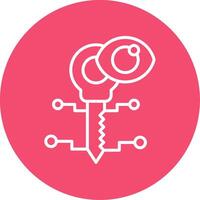 Key Multi Color Circle Icon vector