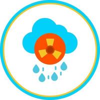 Acid Rain Flat Circle Icon vector