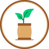 Plant Flat Circle Icon vector