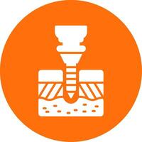 Drilling Multi Color Circle Icon vector