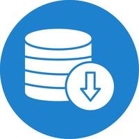 Database Download Multi Color Circle Icon vector
