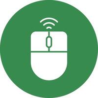 inalámbrico ratón multi color circulo icono vector