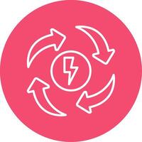 Eco Energy Multi Color Circle Icon vector
