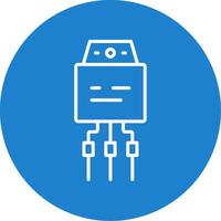 Transistor Multi Color Circle Icon vector