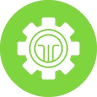 Cog Multi Color Circle Icon vector