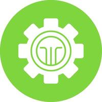 Cog Multi Color Circle Icon vector