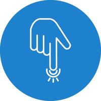 Pointing Down Multi Color Circle Icon vector