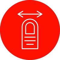 Tap Drag Multi Color Circle Icon vector