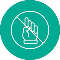 Prohibition Multi Color Circle Icon vector