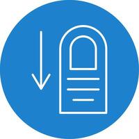 Tap Down Multi Color Circle Icon vector
