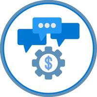 Business Dialog Flat Circle Icon vector