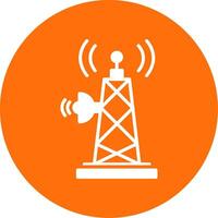 Signal Tower Multi Color Circle Icon vector