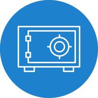 Safebox Multi Color Circle Icon vector