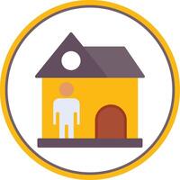 Landlord Flat Circle Icon vector