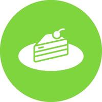 Piece Of Cake Multi Color Circle Icon vector