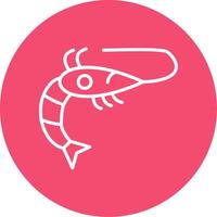 Shrimp Multi Color Circle Icon vector