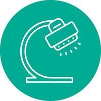 Desk Lamp Multi Color Circle Icon vector