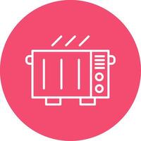 Electric Heater Multi Color Circle Icon vector