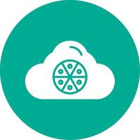 Cloud Multi Color Circle Icon vector