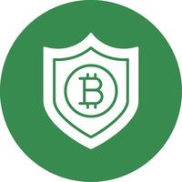 Bitcoin Secure Multi Color Circle Icon vector