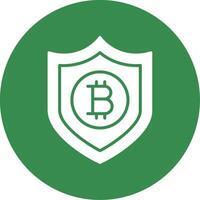 Bitcoin Secure Multi Color Circle Icon vector