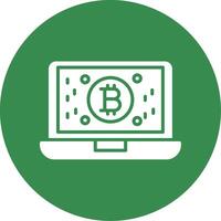 Bitcoin Earnings Multi Color Circle Icon vector