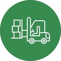 Forklift Multi Color Circle Icon vector