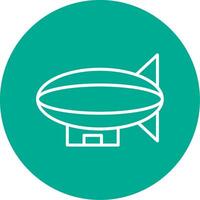 Blimp Multi Color Circle Icon vector
