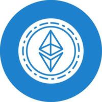 Ethereum Coin Multi Color Circle Icon vector