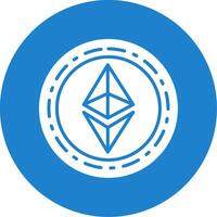 Ethereum Coin Multi Color Circle Icon vector