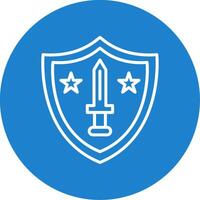 Shield Multi Color Circle Icon vector