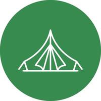 Tent Multi Color Circle Icon vector