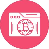 Bitcoin Web Multi Color Circle Icon vector