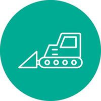 Bulldozer Multi Color Circle Icon vector