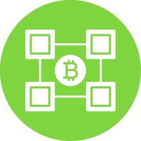 Blockchain Blockchain Multi Color Circle Icon vector