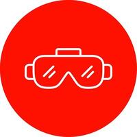 Goggles Multi Color Circle Icon vector