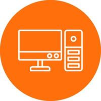 Computer Multi Color Circle Icon vector