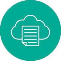 Cloud Multi Color Circle Icon vector